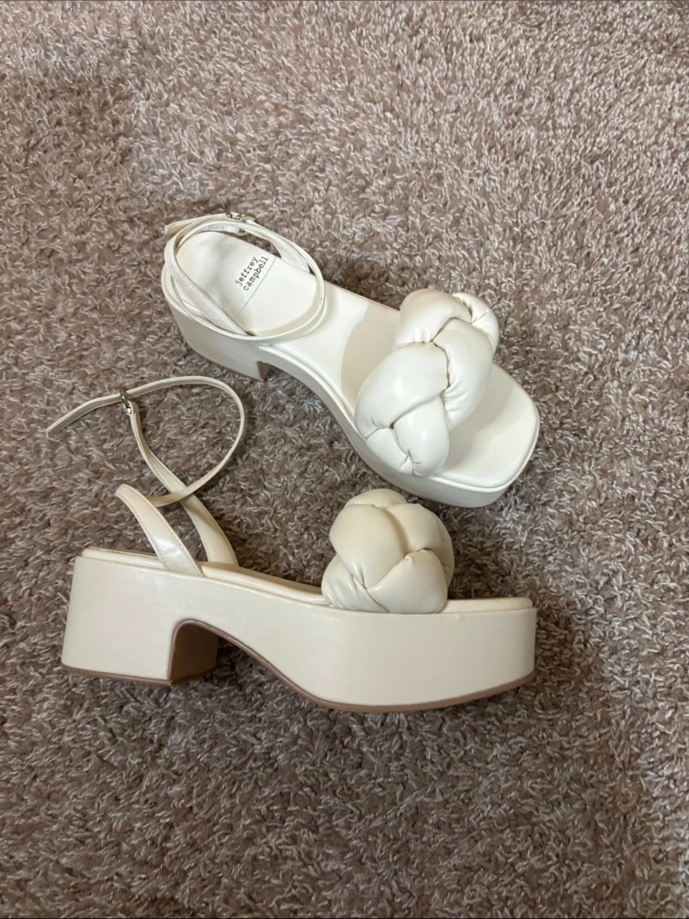 Jeffrey Campbell￼ cream platform